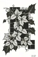 bricks and ivy plant vine tattoo design idea