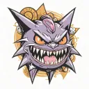 pokemon gengar tattoo design idea