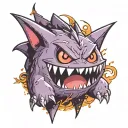 pokemon gengar tattoo design idea