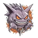 pokemon gengar tattoo design idea