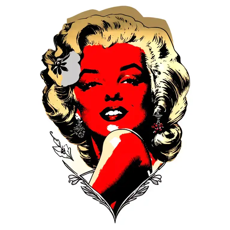 Marilyn Monroe pin-up tattoo design idea