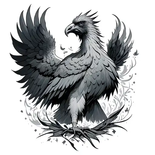 This too shall pass phoenix tattoo design idea