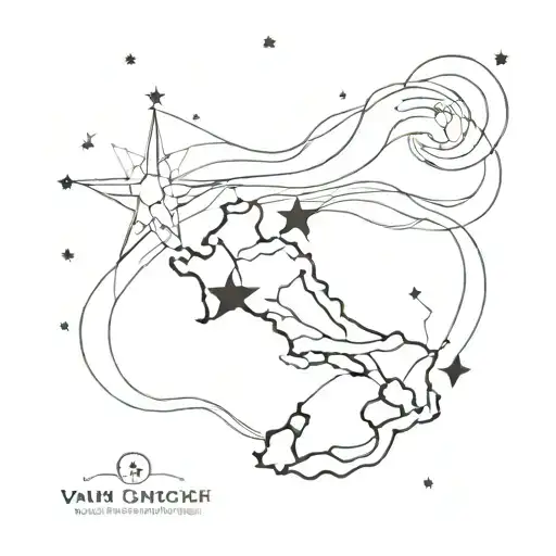 starry night by van gogh map of venezuela filled tattoo design idea