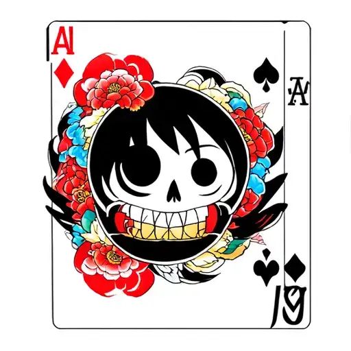 Pordgas Ace from one Piece anime tattoo design idea