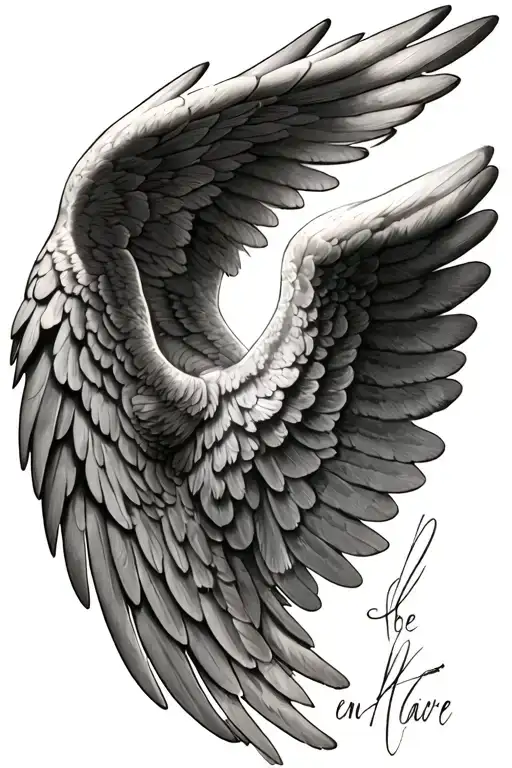 angel wings memorial tattoo for dad tattoo design idea