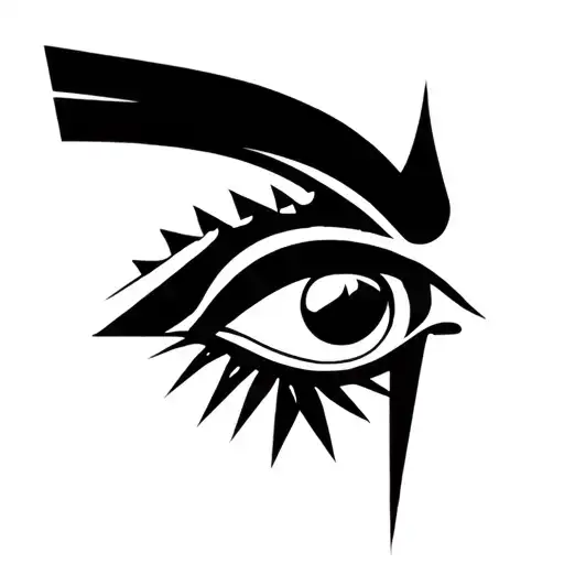 eye of horus in front of pyramid tattoo design idea