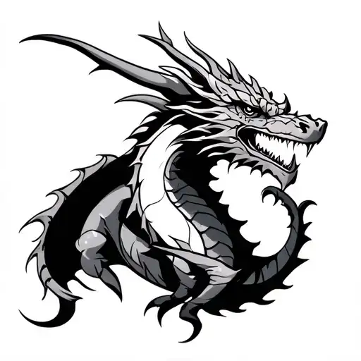 Viking Dragon tattoo design idea