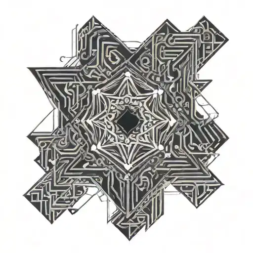 Computer chip morphing tattoo design idea