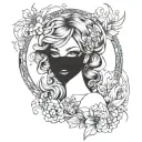 Seductress with a mysterious aura and captivating charm tattoo design idea