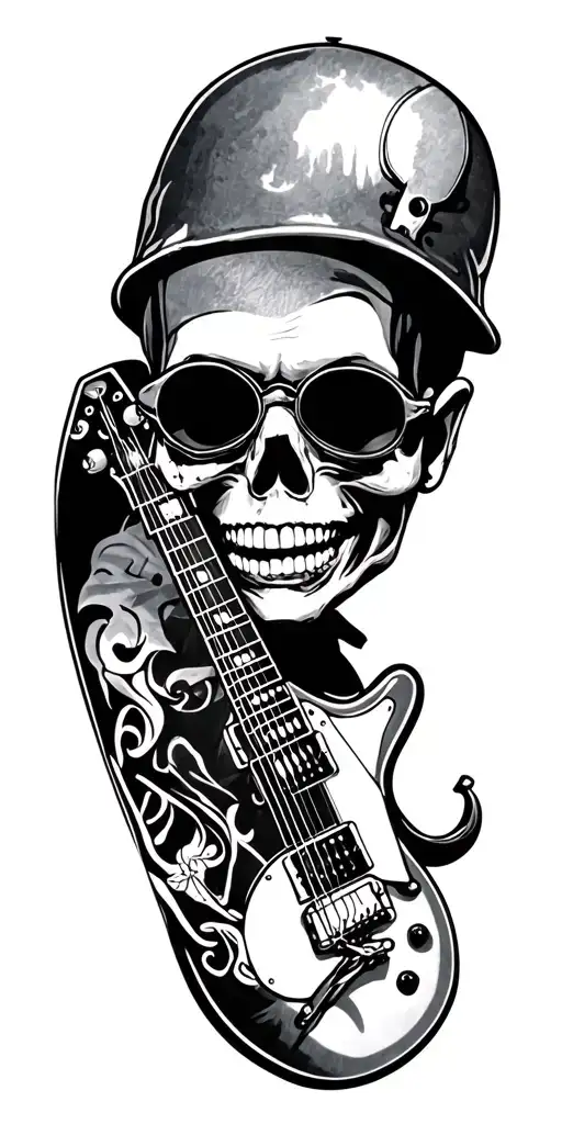 Rock And Roll tattoo design idea