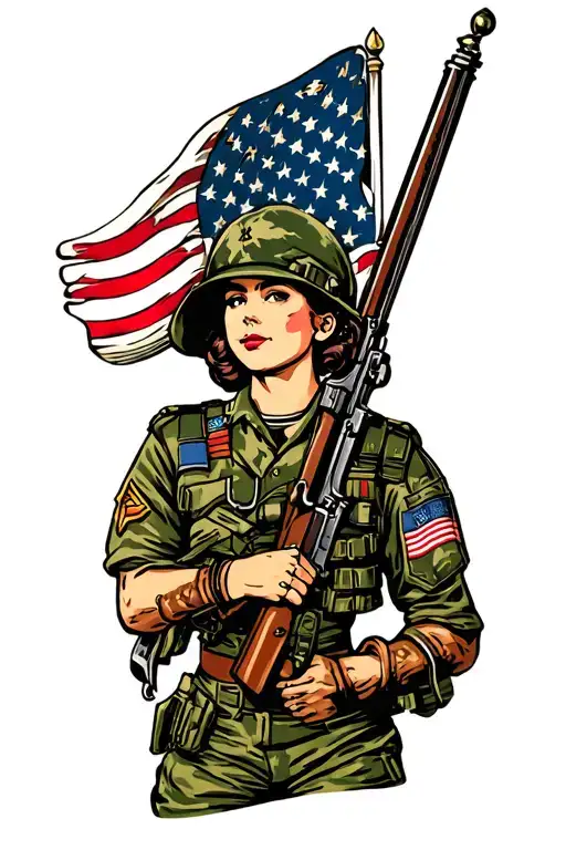 army pride tattoo design idea