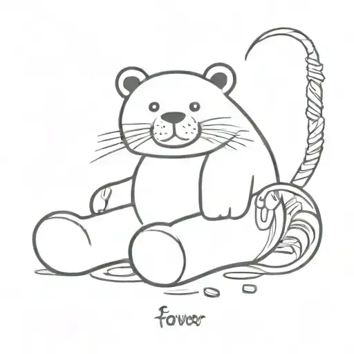 sock money stuff animal with the words forever and always around it  tattoo design idea