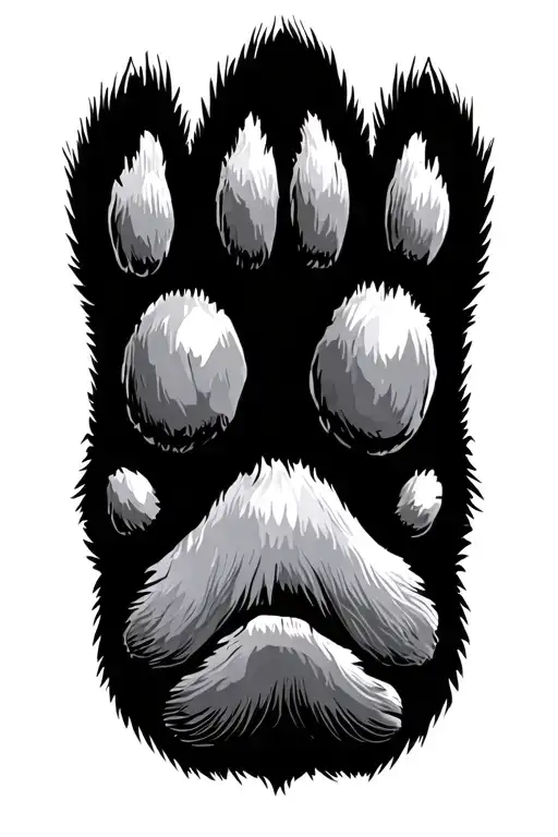 my dog paw print tattoo design idea