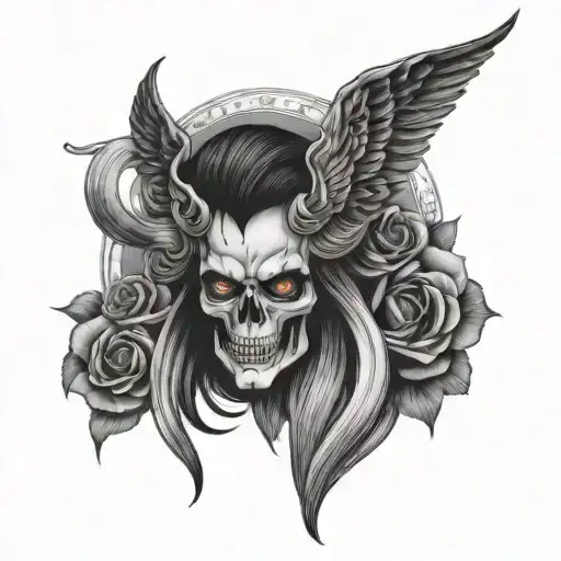 pride deathly sin tattoo design idea