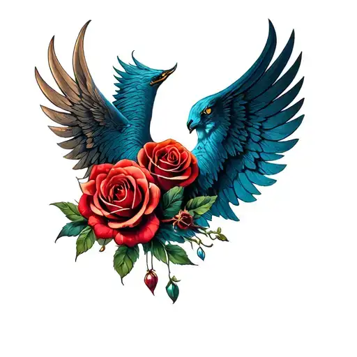 fourth wing series, Harry Potter, and court of thorns and roses themed tattoo design idea