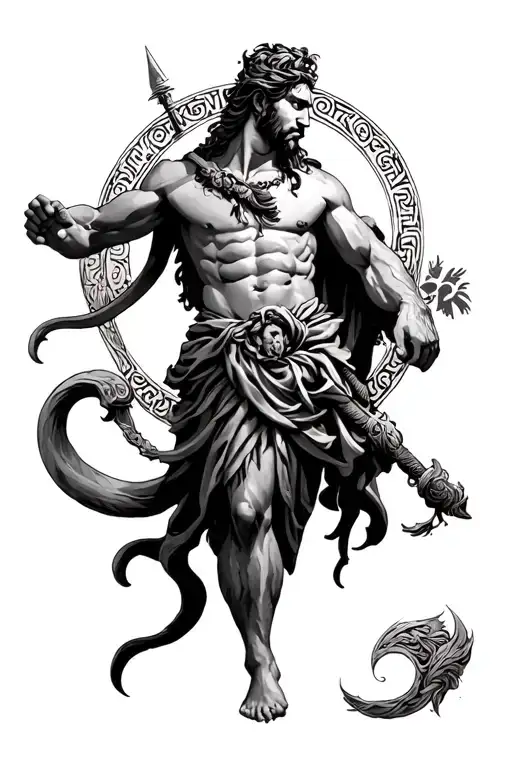 Ajax Greek mythology tattoo design idea