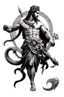 Ajax Greek mythology tattoo design idea
