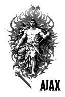 Ajax Greek mythology tattoo design idea
