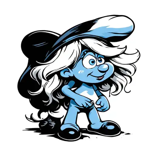 smurfette tattoo design idea