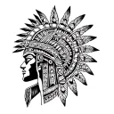 Aztec warrior tattoo design idea