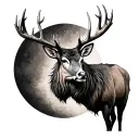 Scottish Stag tattoo design idea