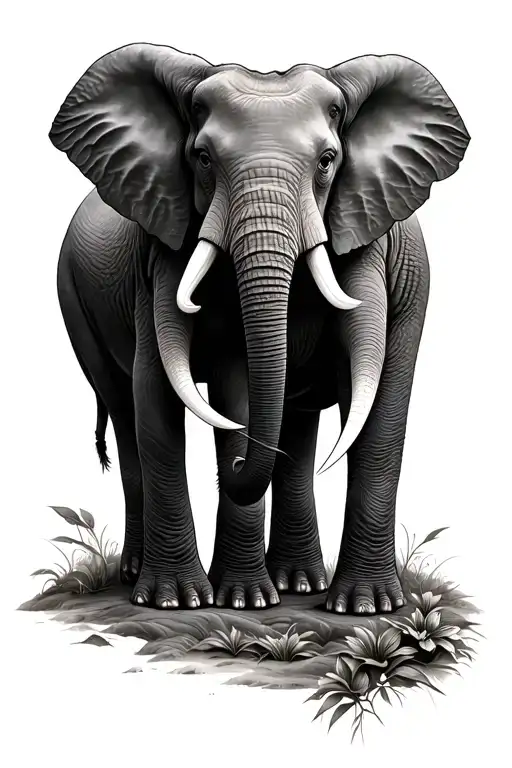 couples tattoo of elephants whose trunks make a heart  tattoo design idea