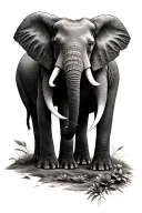 couples tattoo of elephants whose trunks make a heart  tattoo design idea