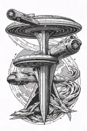 star trek enterprise ship tattoo design idea