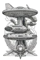 star trek enterprise ship tattoo design idea