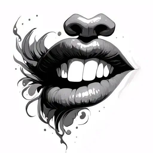 Throat tattoo design idea