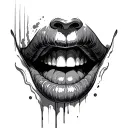 Throat tattoo design idea