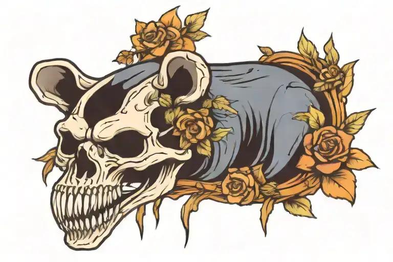 Bear skull tattoo design idea