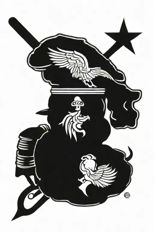 usmc enlisted ega tattoo design idea