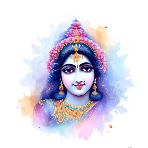 Mor Pankh with Radha Krishna tattoo design idea