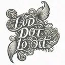 "I'd do it" written in cursive tattoo design idea