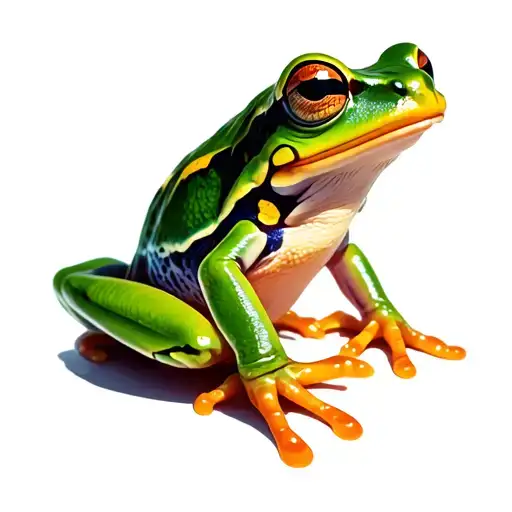tree frog profile tattoo design idea