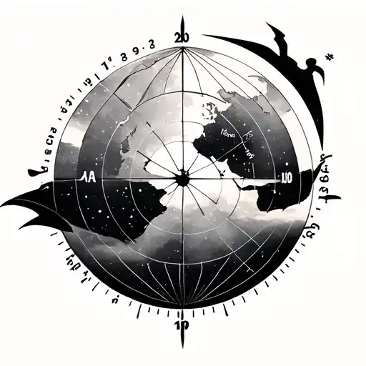 Latitude And Longitude tattoo design idea