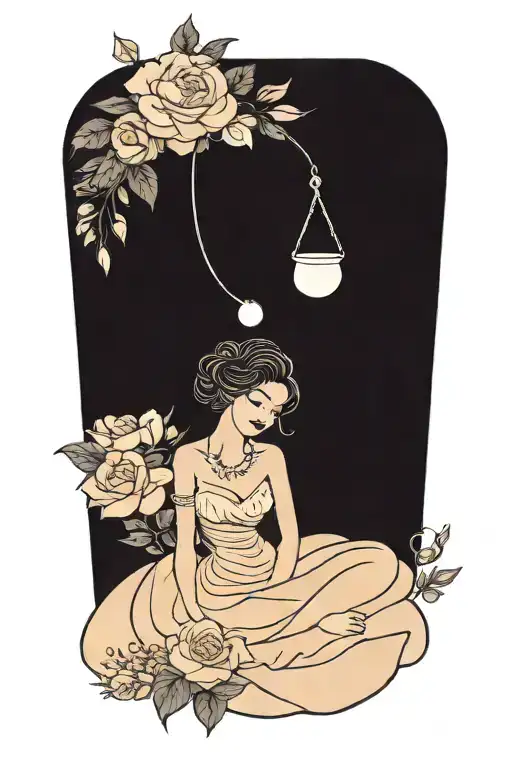 balance between light and dark  tattoo design idea