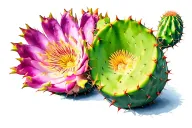 prickly pear cactus tattoo design idea