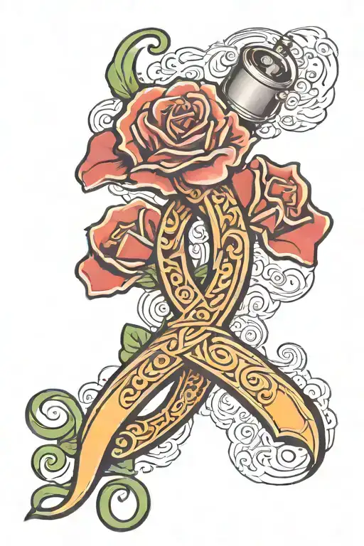 uterine cancer and irish tattoo design idea