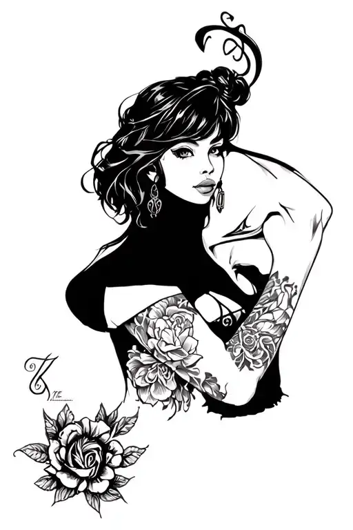 MY GIRLFRIENDS NAME (KENZIE) ON MY FORE ARM WITH COOL DEGINS AROUND IT AND MAKE IT REAL DETAILED tattoo design idea