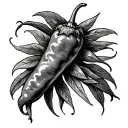 Chile pepper tattoo design idea