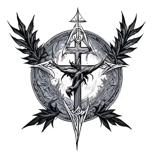 Pagan but looks christian tattoo design idea