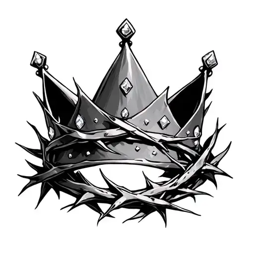 a crown of thorns laced with tiny diamonds circling twice around the forearm tattoo design idea