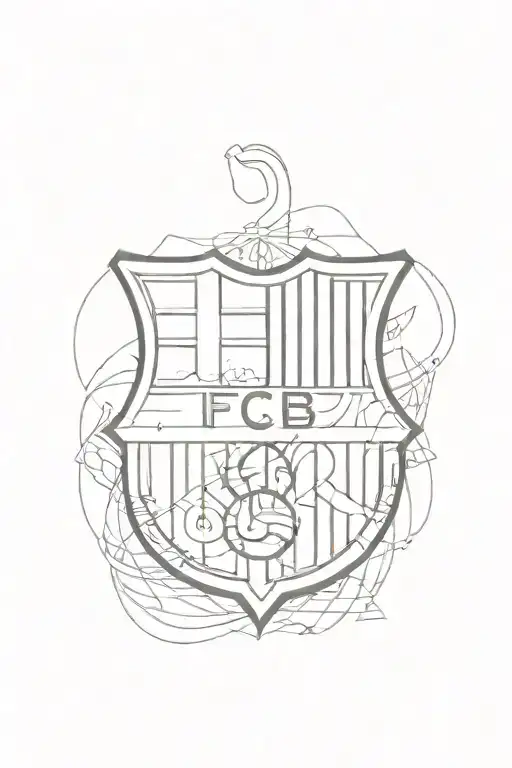 fc barcelona logo tattoo design idea