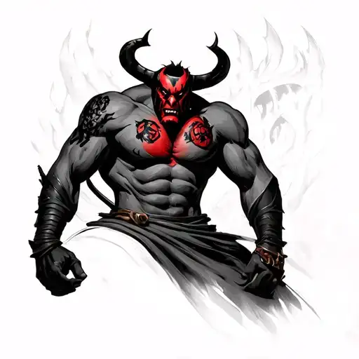 hellboy tattoo design idea