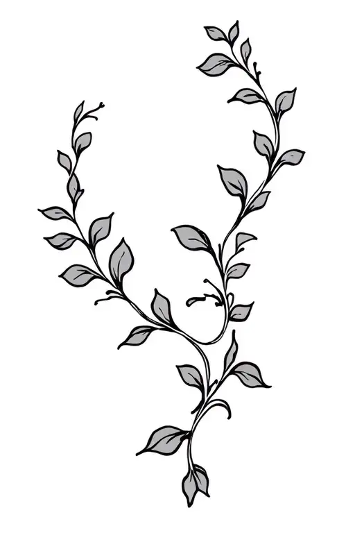 floral vine wrapping tattoo design idea