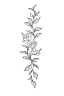 floral vine wrapping tattoo design idea