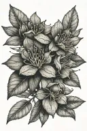 rhododendron branches tattoo design idea
