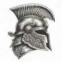 gladiator helmet tattoo design idea